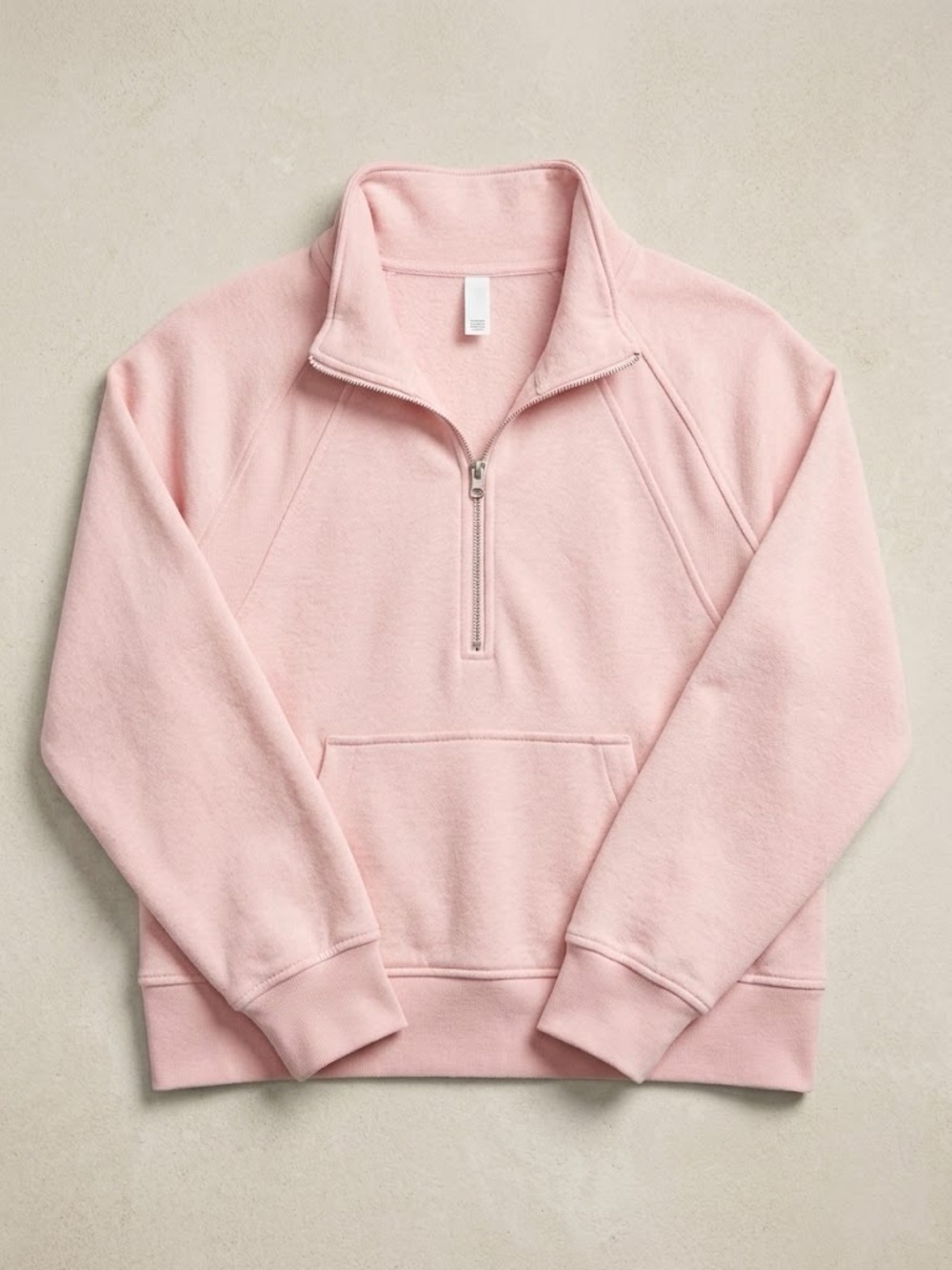 GAP Light Pink Half-Zip Cowl Pullover